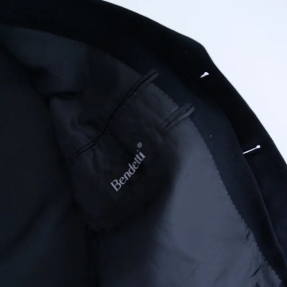 Vintage Bendetti Black Triple Button 100% Wool Blazer Size See Measurements - Picture 14 of 14